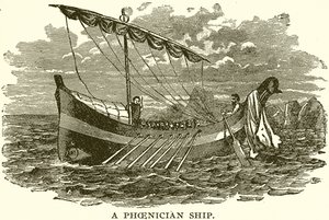 A Phoenician Ship by English School