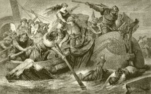 A Plundering Expedition of the Vikings by English School