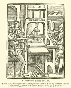 A Printing Press of 1498 by English School