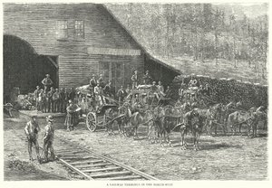 A Railway Terminus in the North-West (engraving)