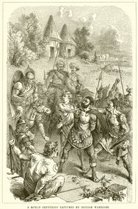 A Roman Centurion Captured by British Warriors by English School