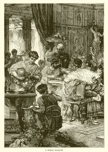 A Roman Banquet by English School