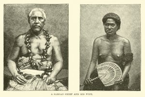 A Samoan Chief and his wife by English School