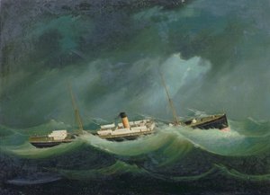 A Saville Line Vessel in Rough Weather, c.1870