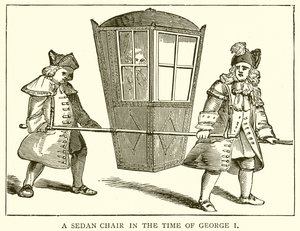 A Sedan Chair in the Time of George I by English School