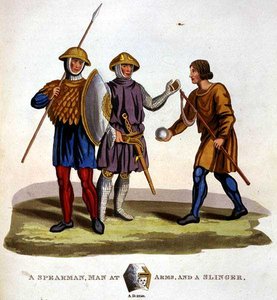 A Spearman, Man at Arms and a Slinger