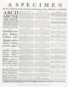 A Specimen by W.Caslon by English School