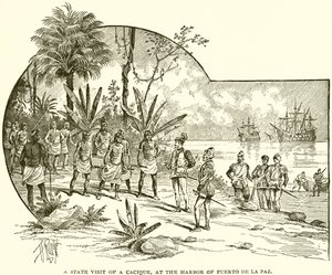 A State Visit of a Cacique, at the Harbor of Puerto de la Paz by English School