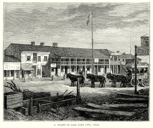 A Street in Salt Lake City, Utah (engraving)