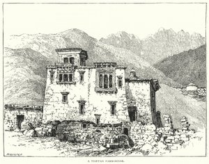 A Tibetan Farm-House by English School