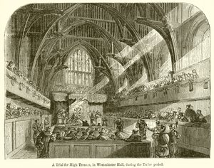 A Trial for High Treason, in Westminster Hall, during the Tudor period by English School