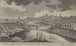 A View of the City of Dublin from the Magazine Hill in the Phoenix Park by English School