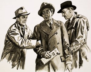 A World War 2 spy being arrested by English School