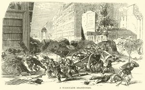 A Barricade Abandoned, April 1871 by English School