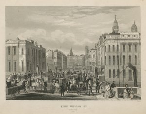 A Busy Street Scene in King William Street