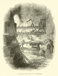 A carpenters shop in Nazareth by English School