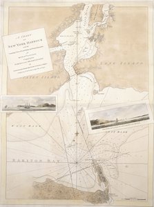 A chart of New York harbour, 1774-1779 by English School