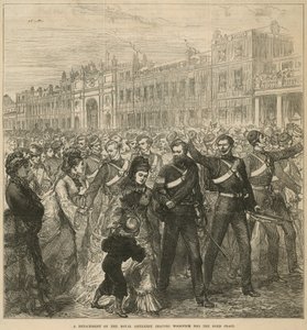 A detachment of the Royal Artillery leaving Woolwich for the Gold Coast by English School