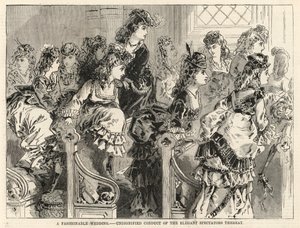 A fashionable wedding; Undignified conduct of the elegant spectators thereat