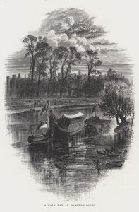 A Gala Day at Hampton Court, Richmond upon Thames by English School