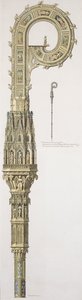 A Geometrical Elevation of the Crozier of William of Wykeham (c.1320-1404) Published 1785 by English School