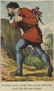 A Giant Carries Jack Home to His Castle by English School