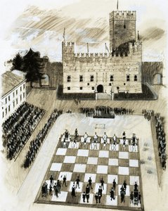 A giant game of chess is part of a festival at the town of Marcostica