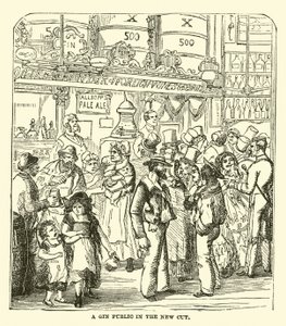 A Gin Public in the New Cut by English School