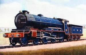 A locomotive of the London Midland and Scottish Railway, illustration from 