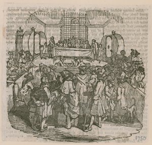 A Lottery; Dated 1750 by English School