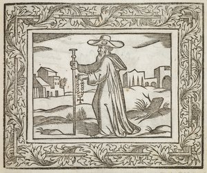 A Man Holding a Staff and Crucifix, Illustration from 