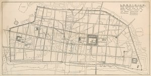 A map of the model of Roman London on exhibition in the Undercroft of All-Hallows-by-the-Tower