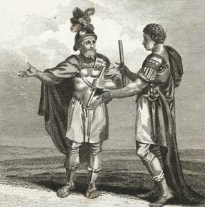 A Meeting Between Scipio and Hannibal by English School