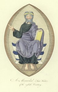 A Monarch Wearing State Habit of the 8th Century by English School