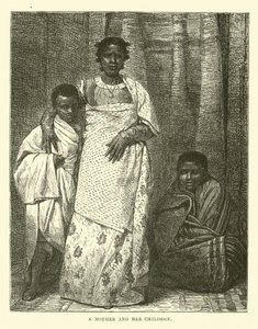 A Mother and Her Children by English School