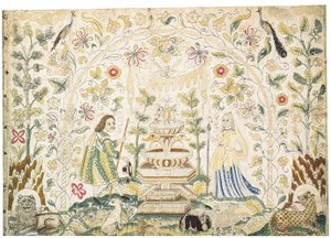 A Needlework Picture, Early to Mid 17th Century by English School