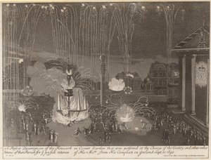 A perfect description of the fireworks in Covent Garden by English School