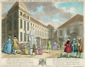 A Perspective View of the Foundling Hospital with Emblematic Figures