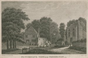 A picturesque view near Paddington, Middlesex by English School