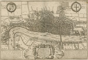 A plan of London, Westminster and Southwark as they were surveyed during the reign of Queen Elizabeth by English School