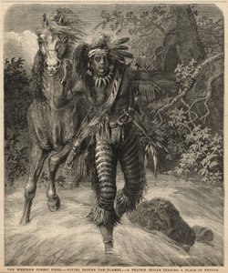 A Prairie Indian Seeking a Place of Refuge by English School