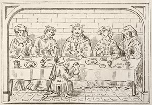 A royal banquet, from The National and Domestic History of England by William Hickman Smith Aubrey, published London, c.1890 by English School