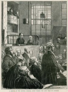 A Sketch at the Central Criminal Court During the Late Trial of O