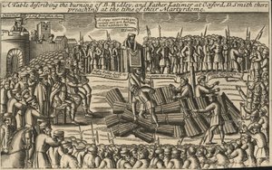 A Table Describing the Burning of Bishop Ridley and Father Latimer at Oxford by English School