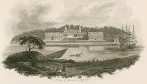 A view of Greenwich Hospital, London by English School