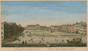 A view of Leicester Square, London by English School