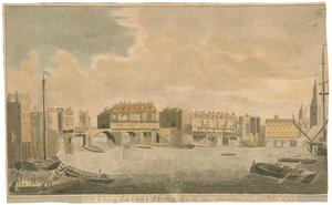 A View of Old London Bridge before alterations, as in 1757