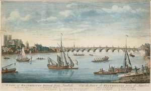 A View of Westminster Bridge from Lambeth by English School