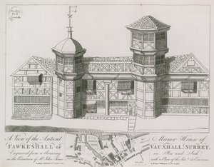 A View of the Ancient Manor House of Fawkeshall or Vauxhall