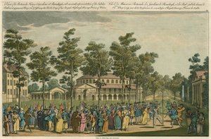 A view of the Rotunda House and Gardens at Ranelagh, London